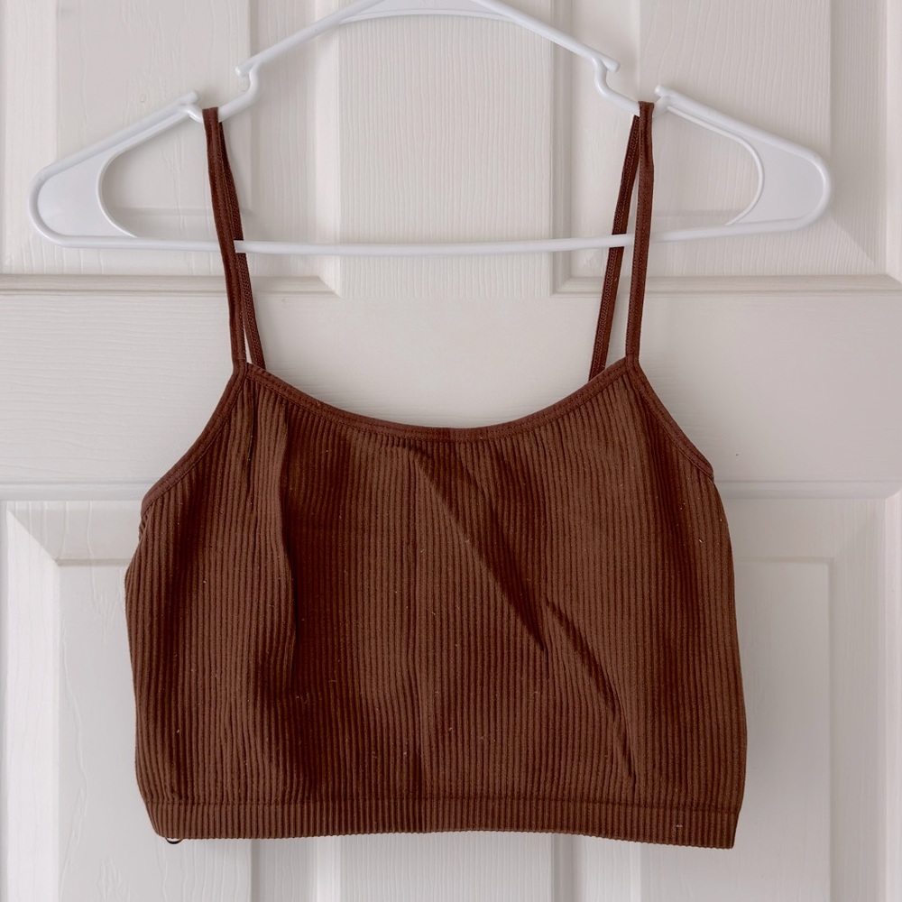 ⚡️ FLASH SALE⚡️ STRADIVARIUS • Strappy Ribbed Crop Top • MEDIUM